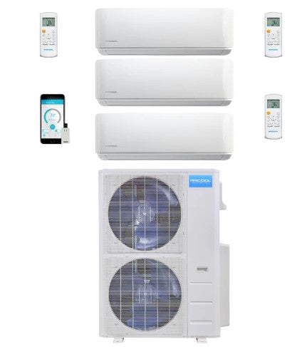 MRCOOL 4th Gen DIY Multi Zone 3-Zone 48K BTU 18k+18k+18k WMAH & Condenser