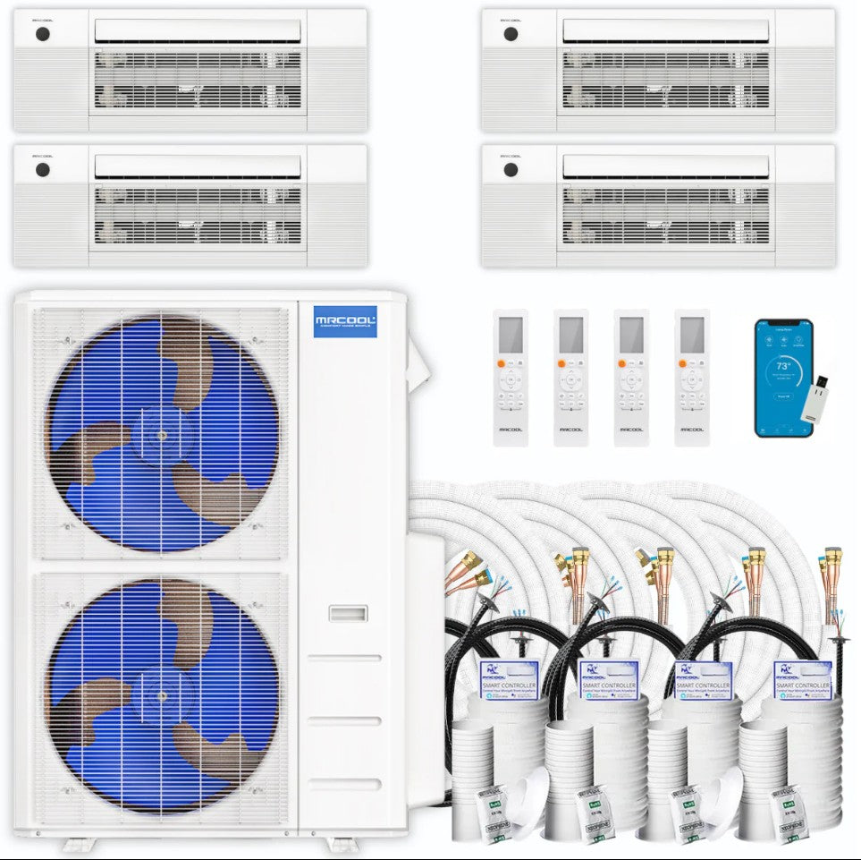 MRCOOL 4th Gen DIY Multi Zone 4-Zone 48K BTU 9k+9k+9k+12k Cassettes