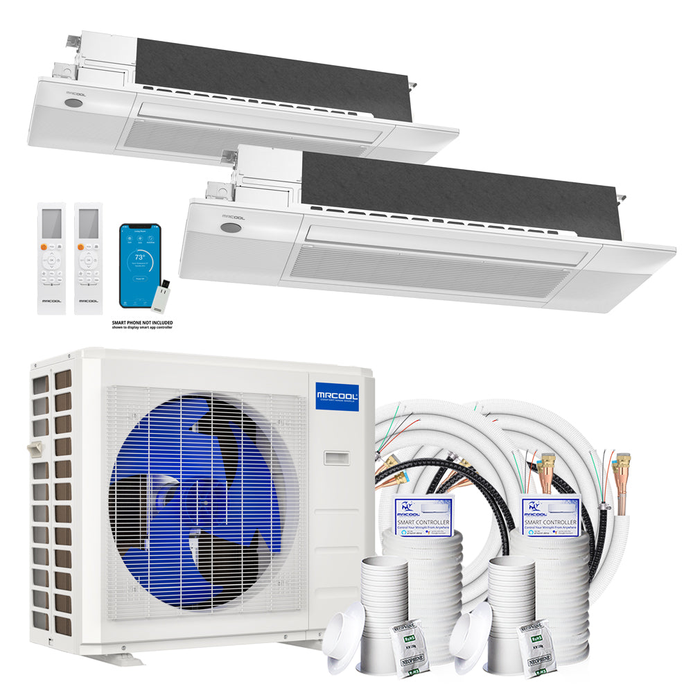 MRCOOL DIY Multi Zone 2-Zone 27K BTU 12k+12k Cassettes