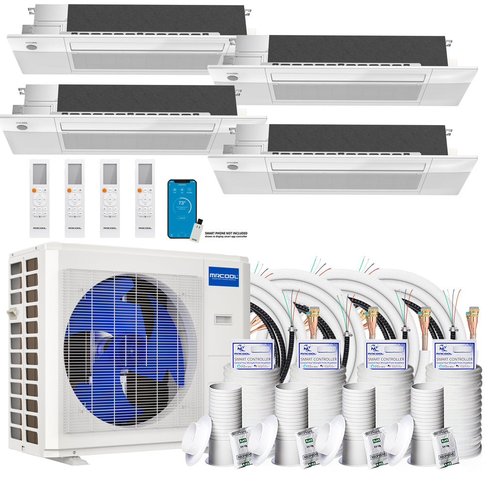 MRCOOL 4th Gen DIY Multi Zone 4-Zone 36K BTU 9k+9k+9k+9k Cassettes