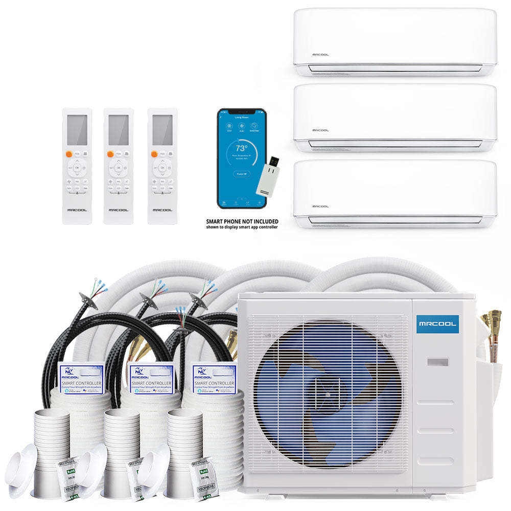 MRCOOL DIY Multi Zone 3-Zone 27K BTU Combinations 9K+9K+9K WMAH