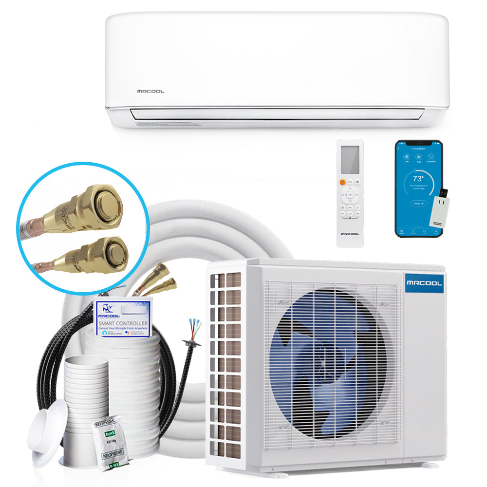 DIY - 36K BTU, 4th Gen E Star, Ductless Mini-Split Heat Pump Complete System - 208-230V/60Hz with 25 foot line set